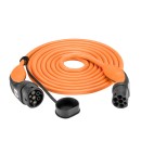 Зарядний скручений кабель Type 2, 32A 1-фазний 5м, помаранчевий
