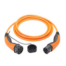Зарядний скручений кабель Type 2, 32A 3-фазний 5м, помаранчевий