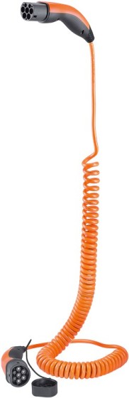 Зарядний кабель Spiral Type 2-Type 2, 20A 3-фазний 5м, помаранчевий, зображення № 4