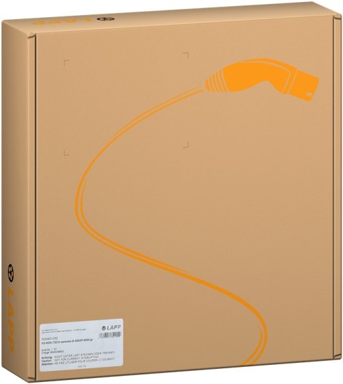 Зарядний кабель Helix Type 2-Type 2, 20A 3-фазний 5м, помаранчевий, изображение № 6