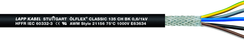 ÖLFLEX CLASSIC 135 CH BK 0,6/1 kV 7G1,5, зображення №