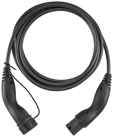 Зарядний кабель Type 2-Type 2, 32А 3-фазний 5м, чорний, зображення № 3